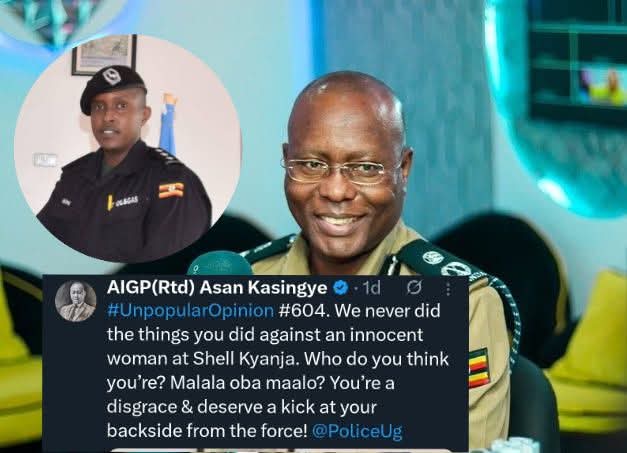 Former AIGP Asan Kasingye Condemns ASP Nsiima Clive Over Assault at Shell Kyanja